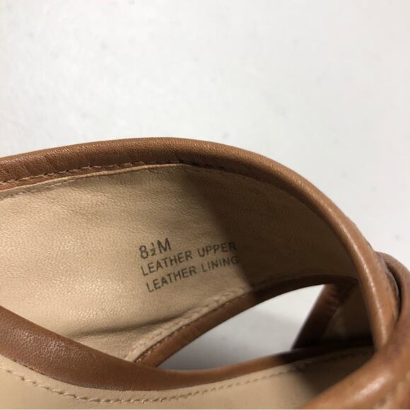 Cork platform leather woven sandals by Via Spiga 8.5 - Picture 7 of 9